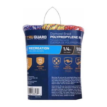 Mibro 0.25 in. x 50 ft. Tru Guard Poly Rope, 3PK 231758